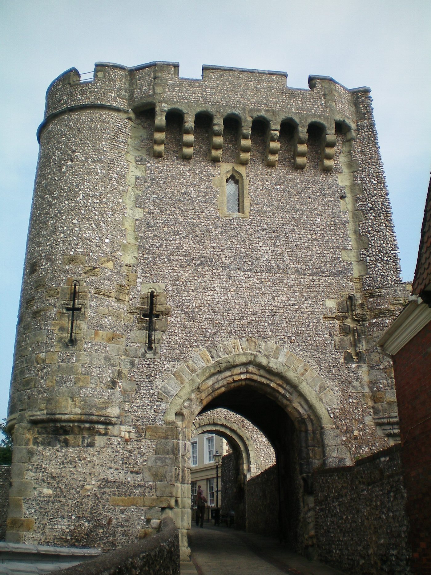 Lewes Castle Barbican, the Norman gatehouse a minute’s walk west of Lewes House at 32 High Street